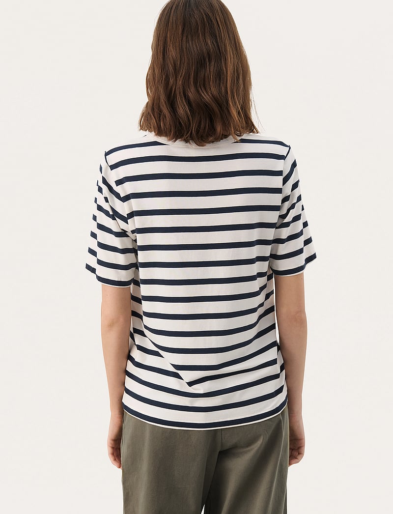 Part Two - RataniPW TS - t-shirts - navy and white stripe - 4