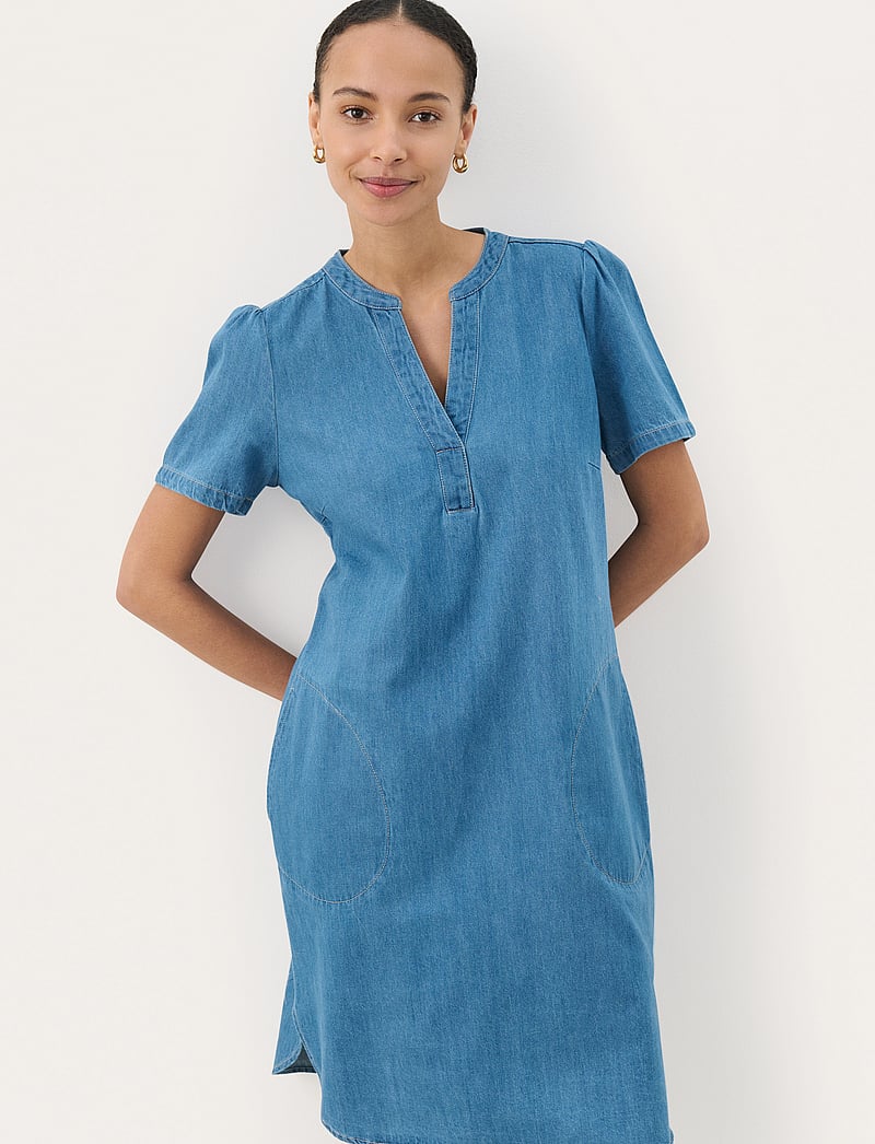Part Two - AminasePW DR - denim dresses - medium blue denim - 0