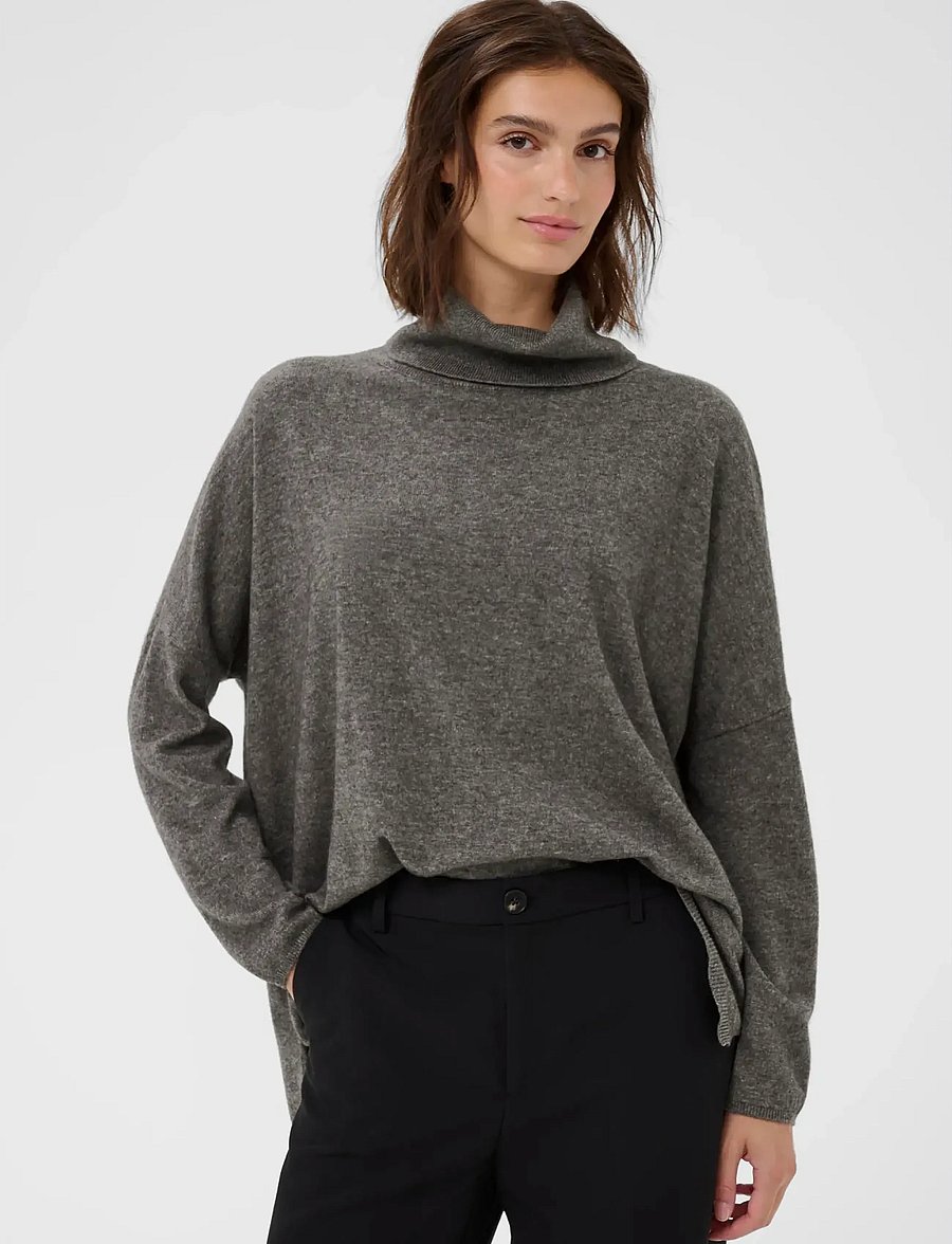 Part Two - TilanePW PU - striktrøjer - dark grey melange - 0