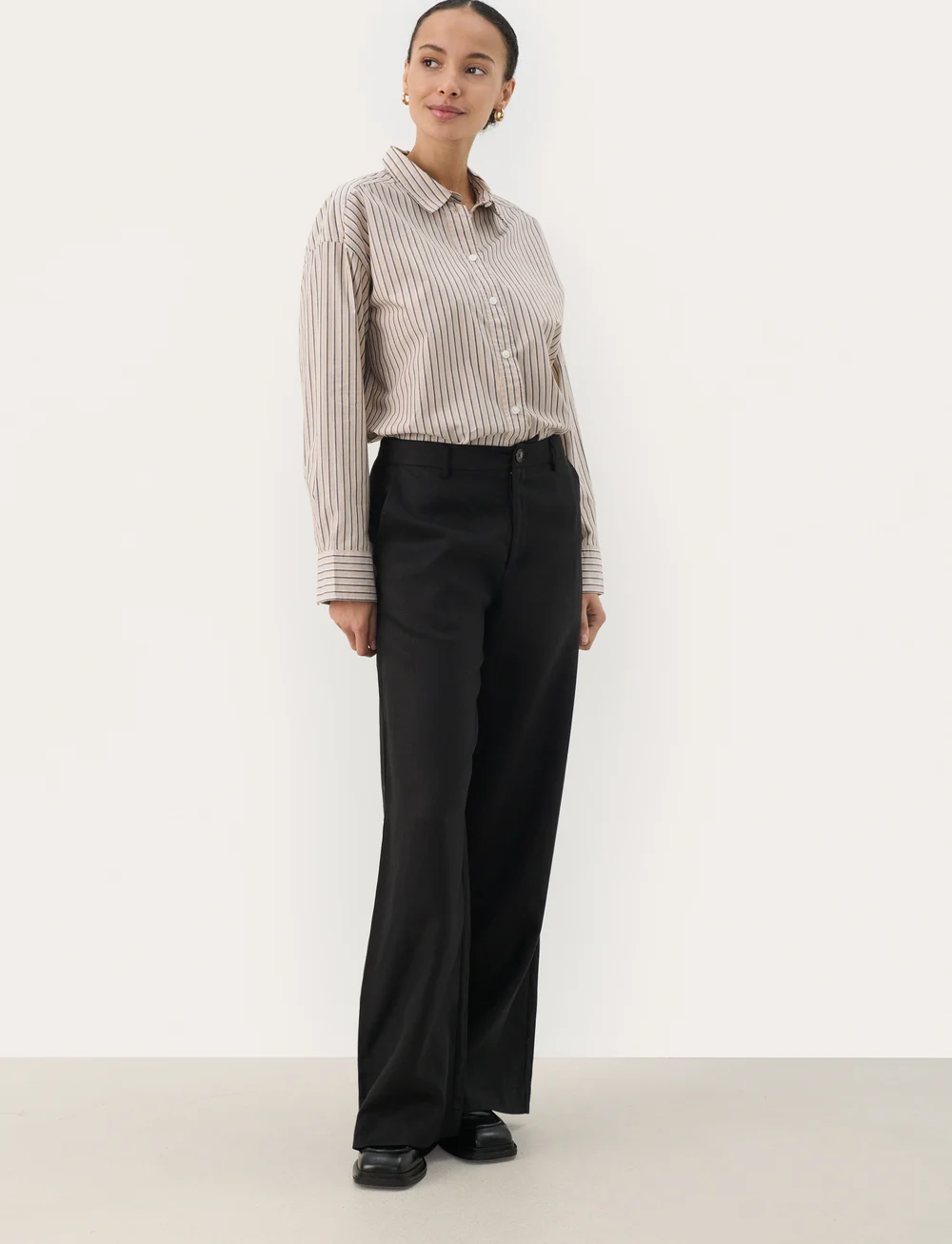 Part Two - NinnesPW Pants - linnebyxor - black - 3