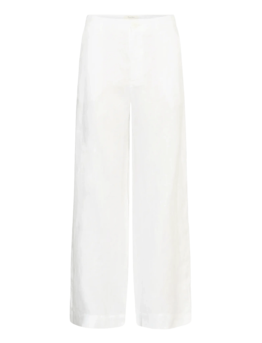 Part Two - NinnesPW PA - spodnie lniane - bright white - 1