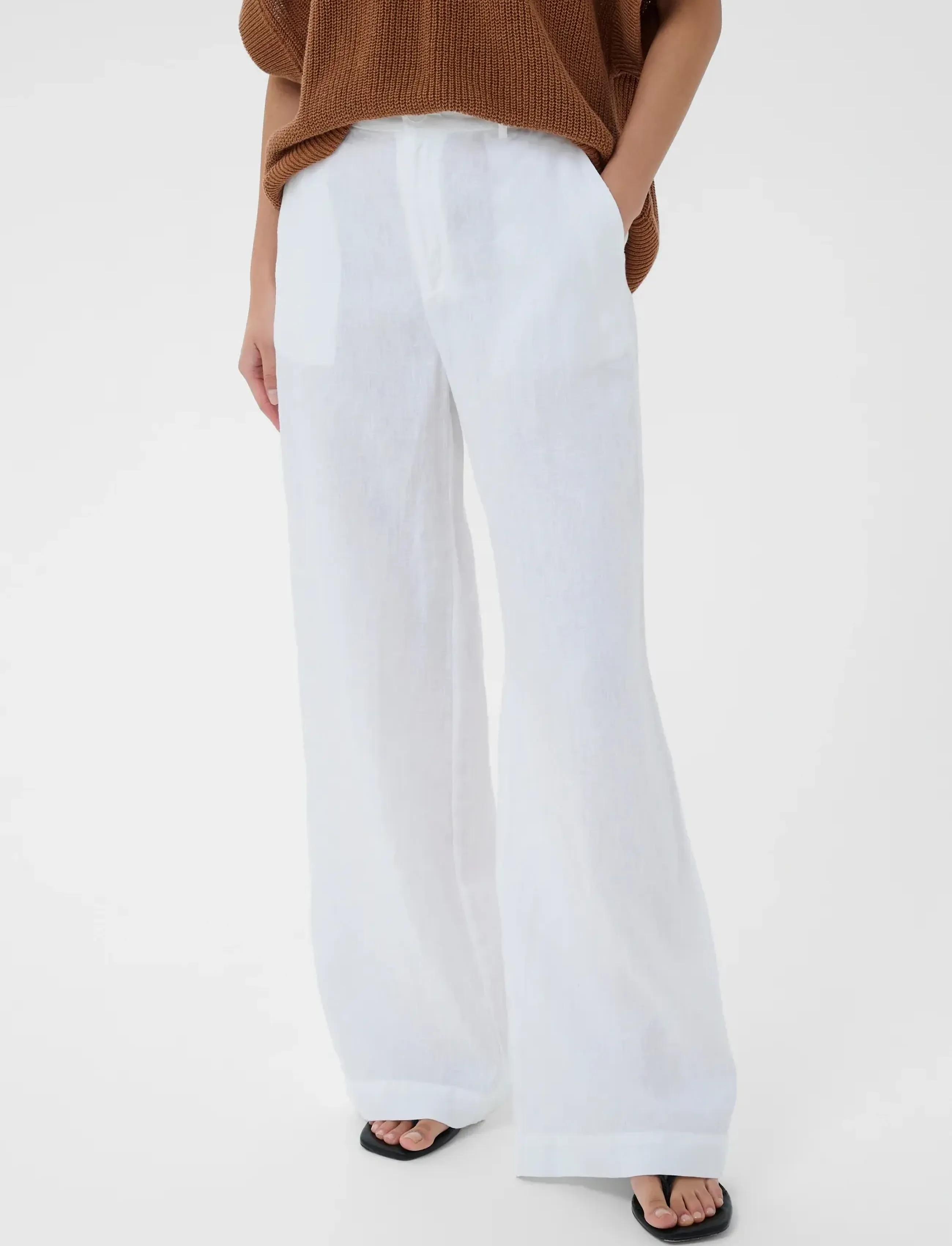 Part Two - NinnesPW PA - leinenhosen - bright white - 3