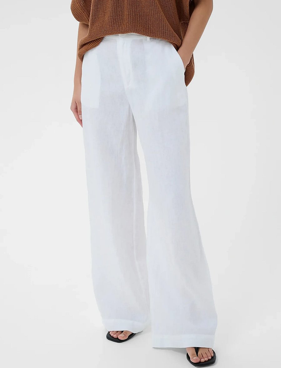 Part Two - NinnesPW PA - leinenhosen - bright white - 3