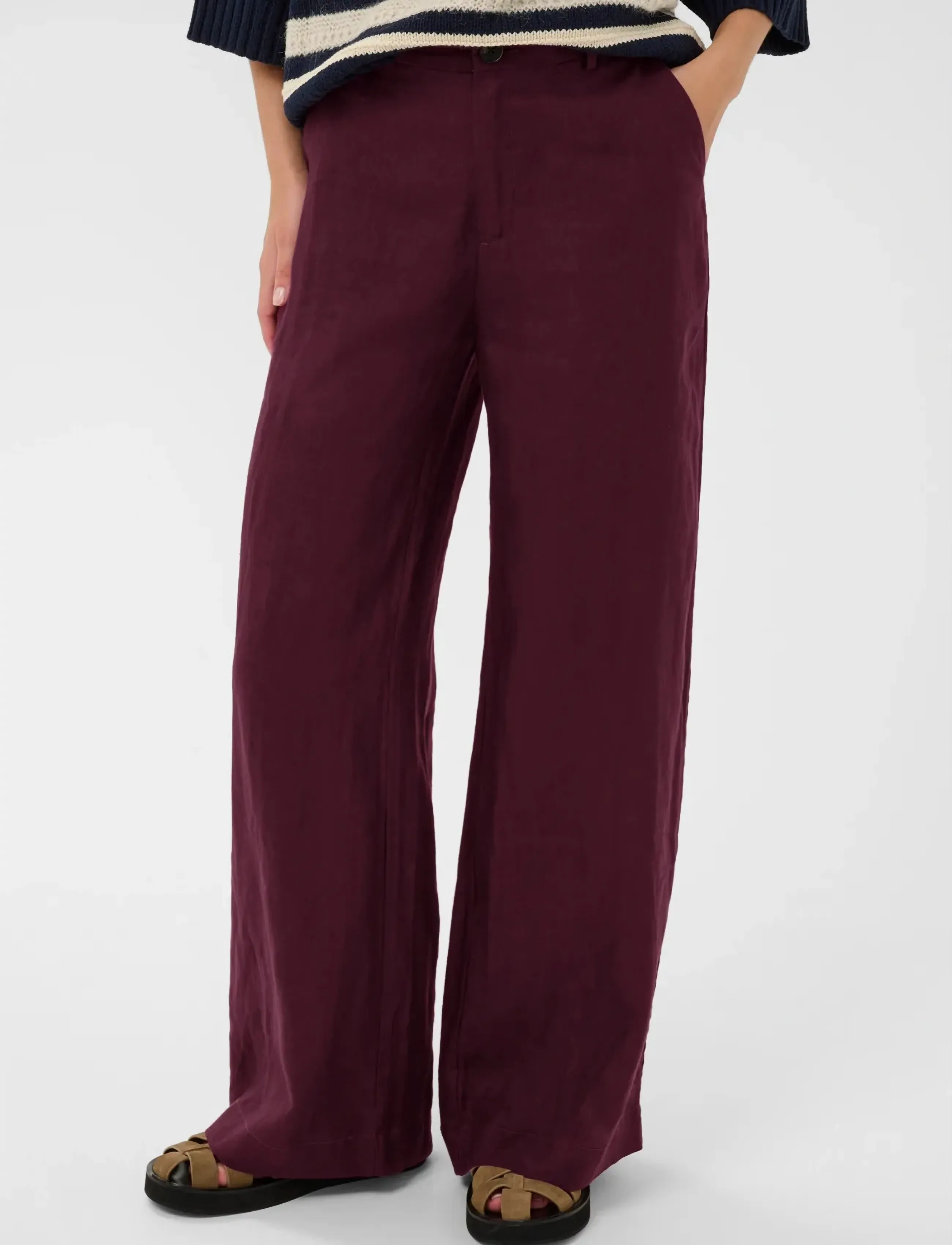 Part Two NinnesPW PA - Hosen - FIG / burgundy