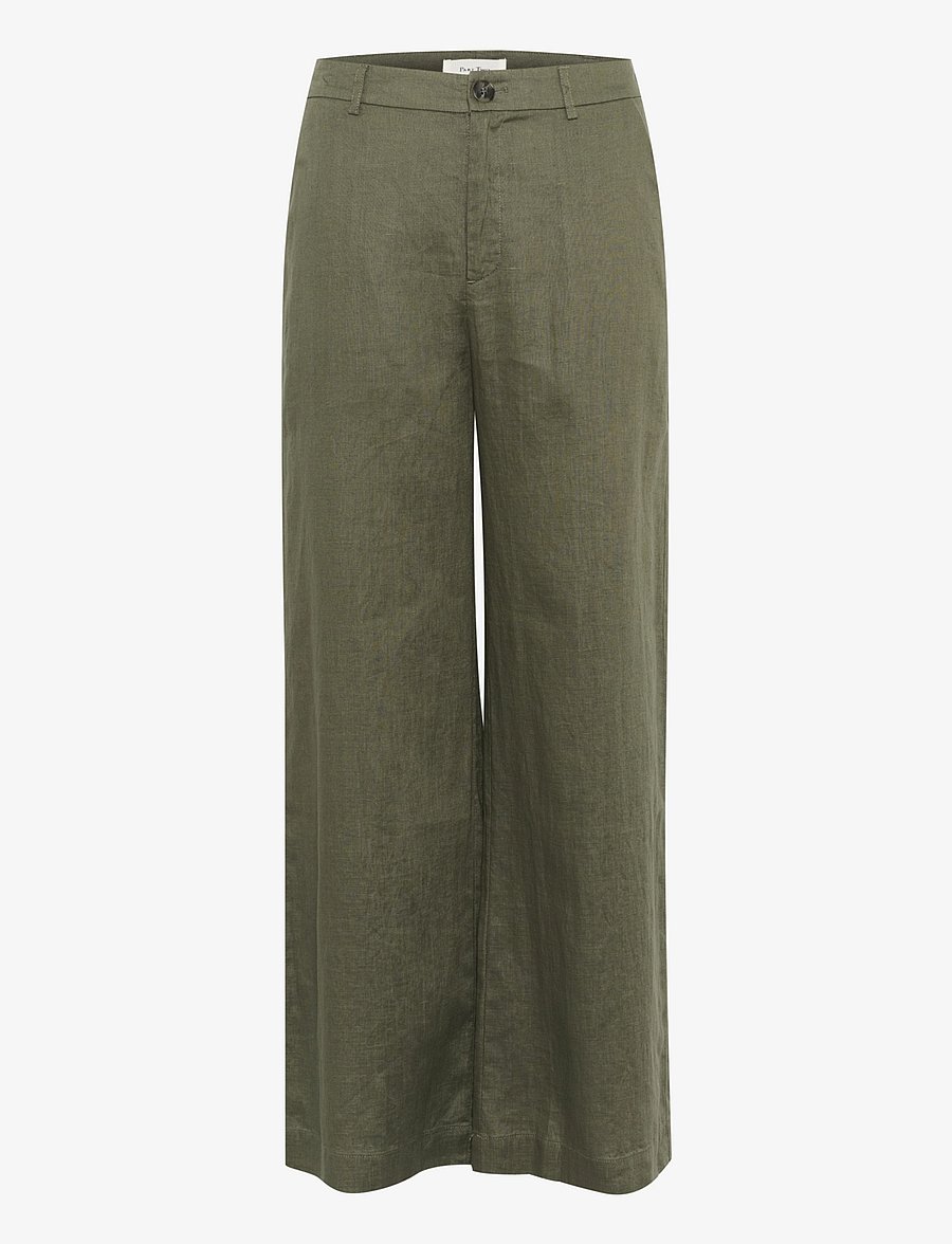 Part Two - NinnesPW Pants - hørbukser - kalamata - 1