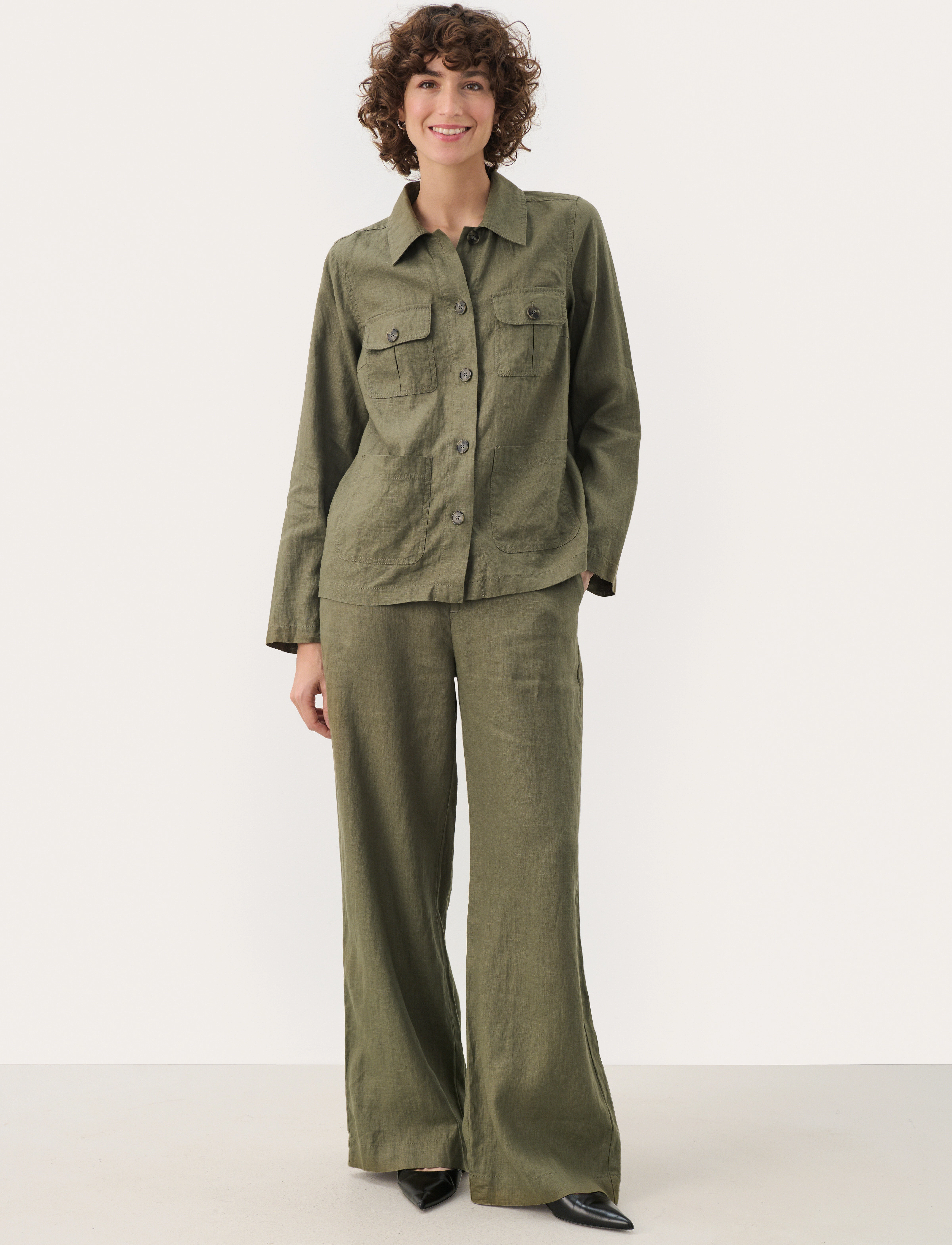Part Two - NinnesPW Pants - linased püksid - kalamata - 4