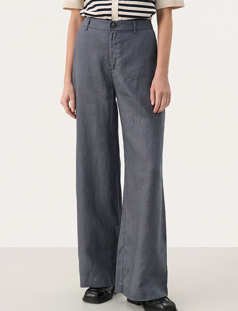 Part Two - NinnesPW Pants - hørbukser - turbulence - 0