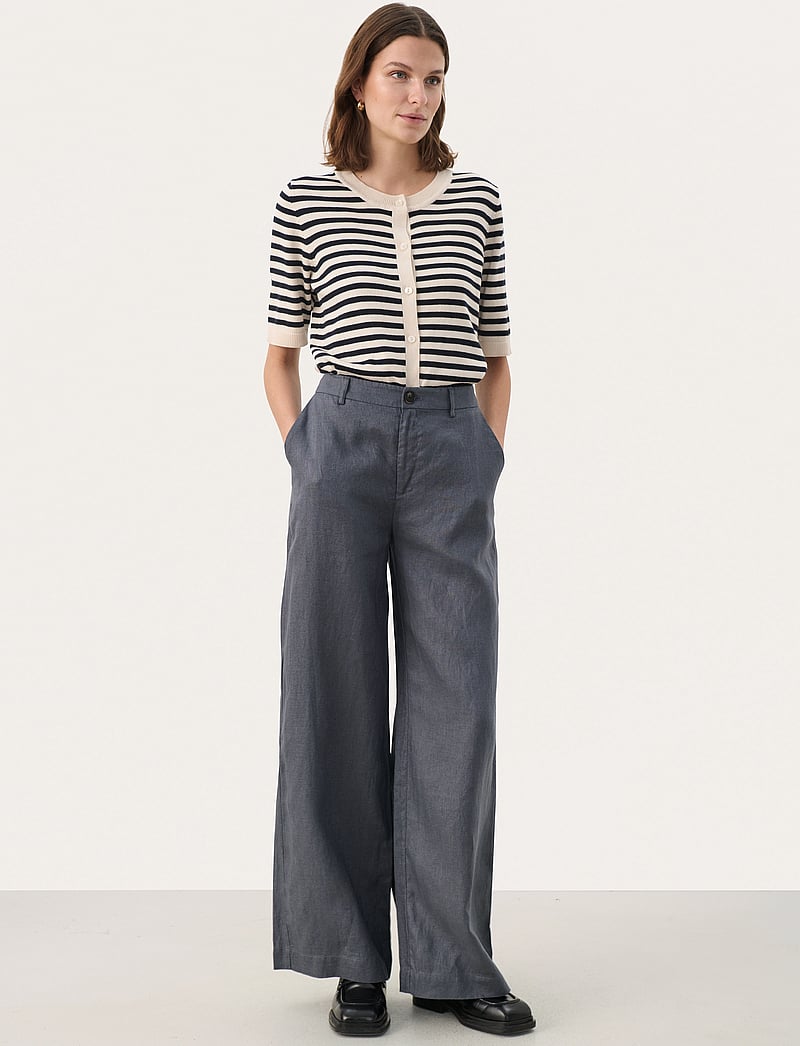 Part Two - NinnesPW Pants - hørbukser - turbulence - 3