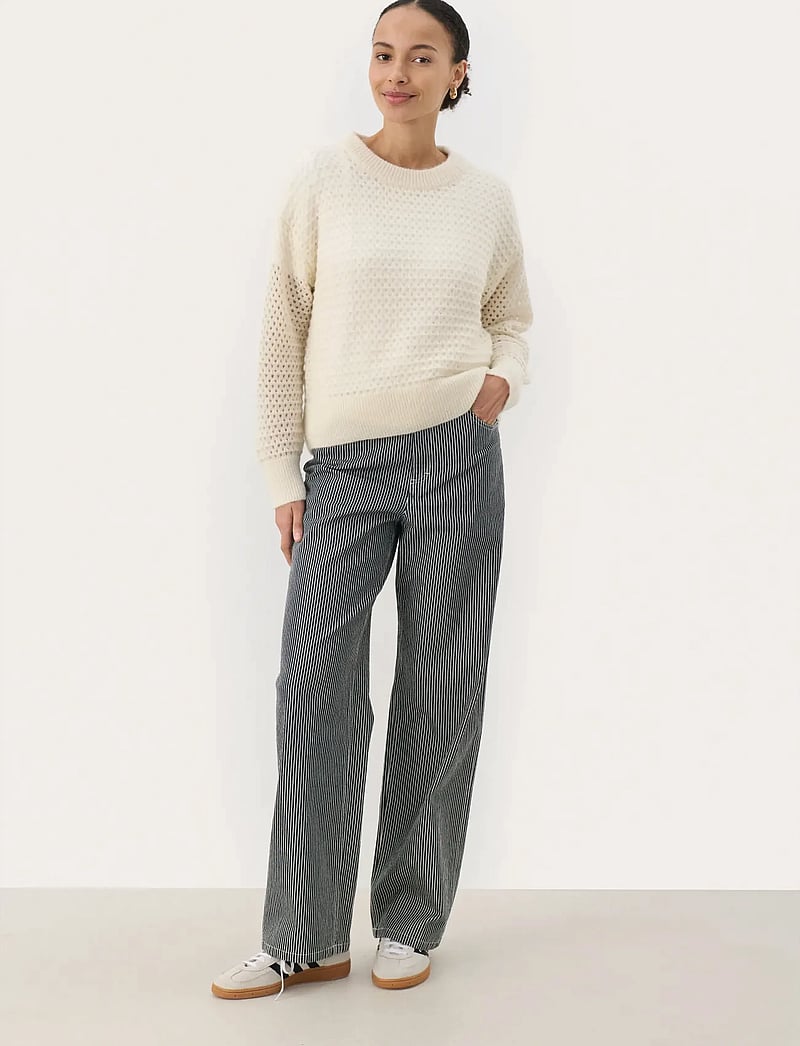 Part Two - NantikaPW PU - stickade tröjor - eggnog - 3