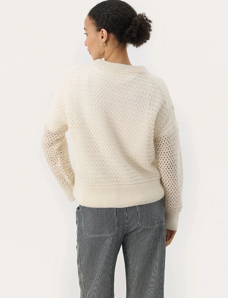 Part Two - NantikaPW PU - stickade tröjor - eggnog - 4