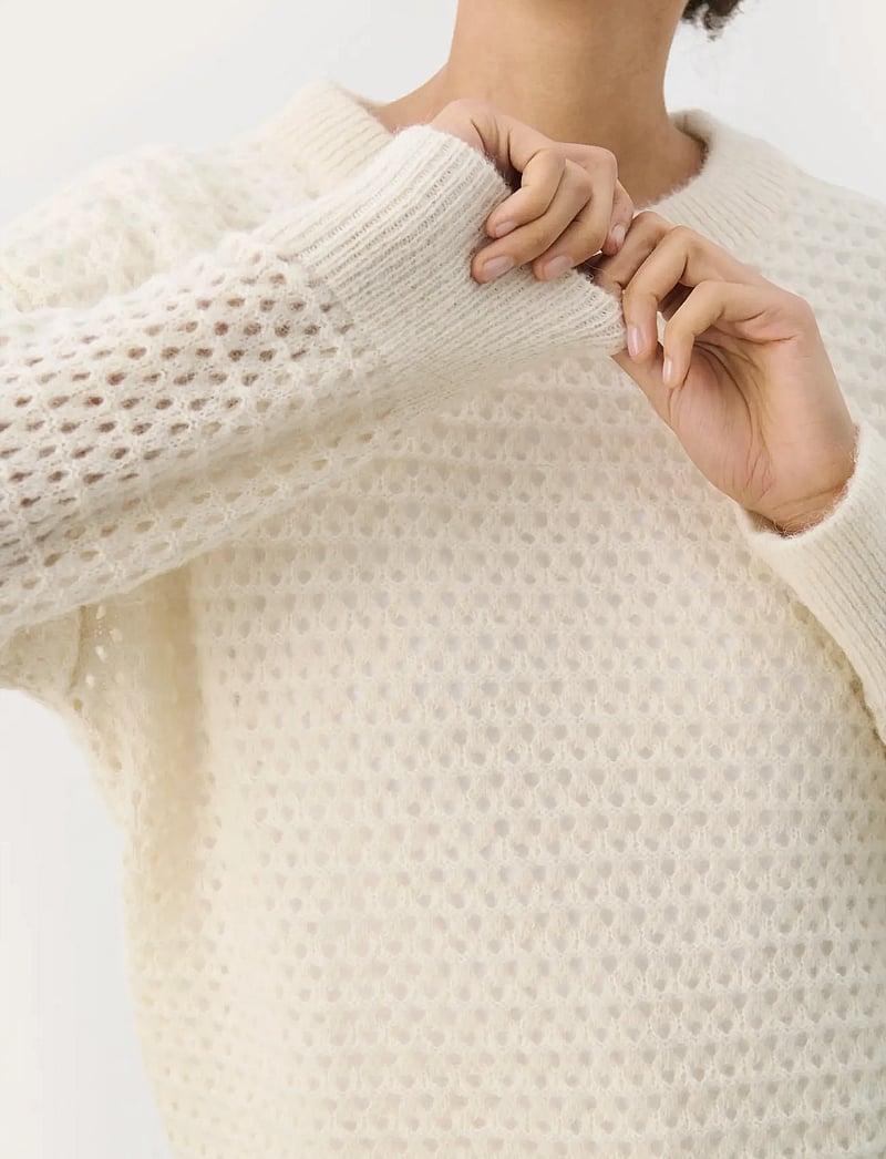 Part Two - NantikaPW PU - stickade tröjor - eggnog - 5