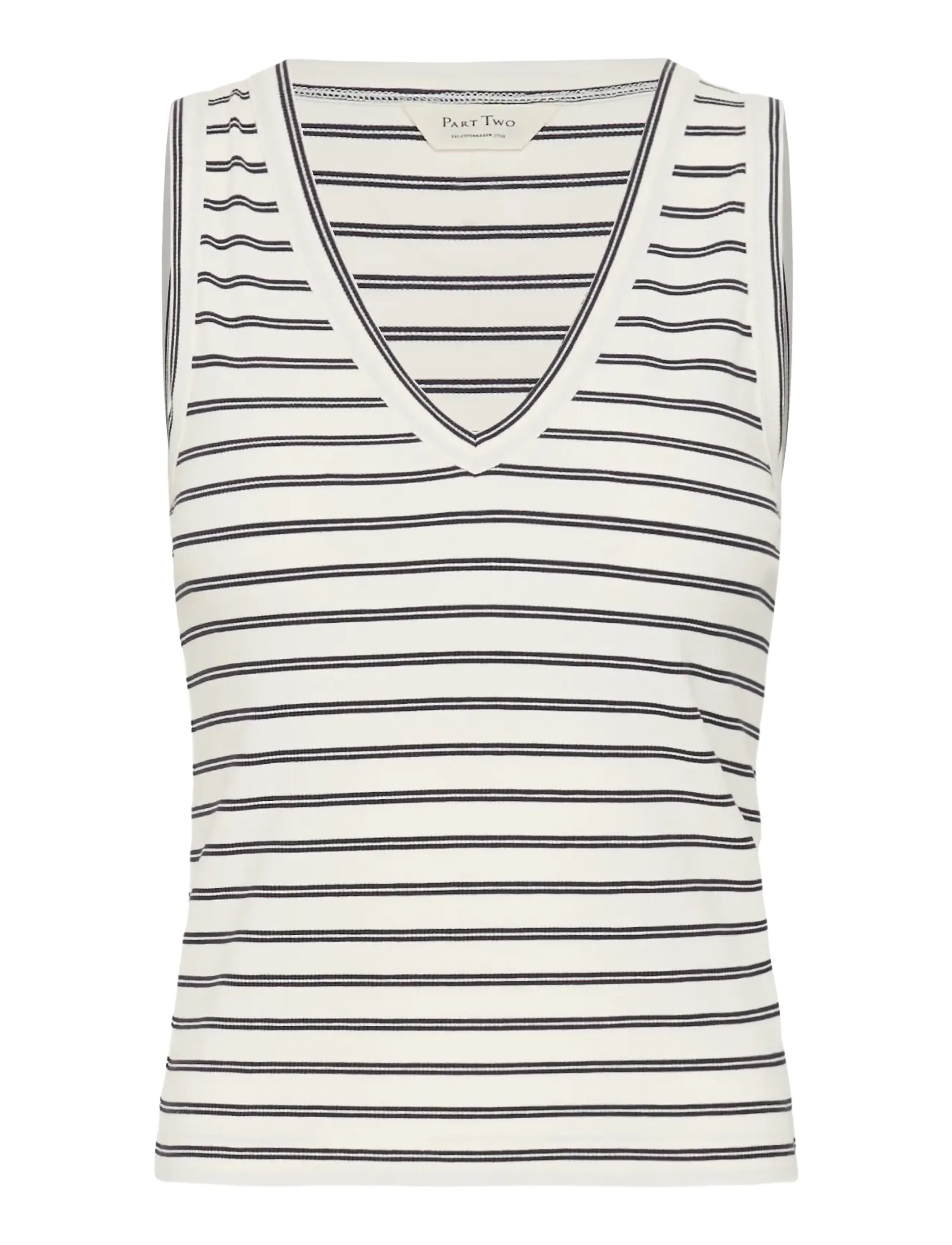 Part Two NikkiaPW TS - T-shirts & Toppar - AFTER MIDNIGHT STRIPE / cream