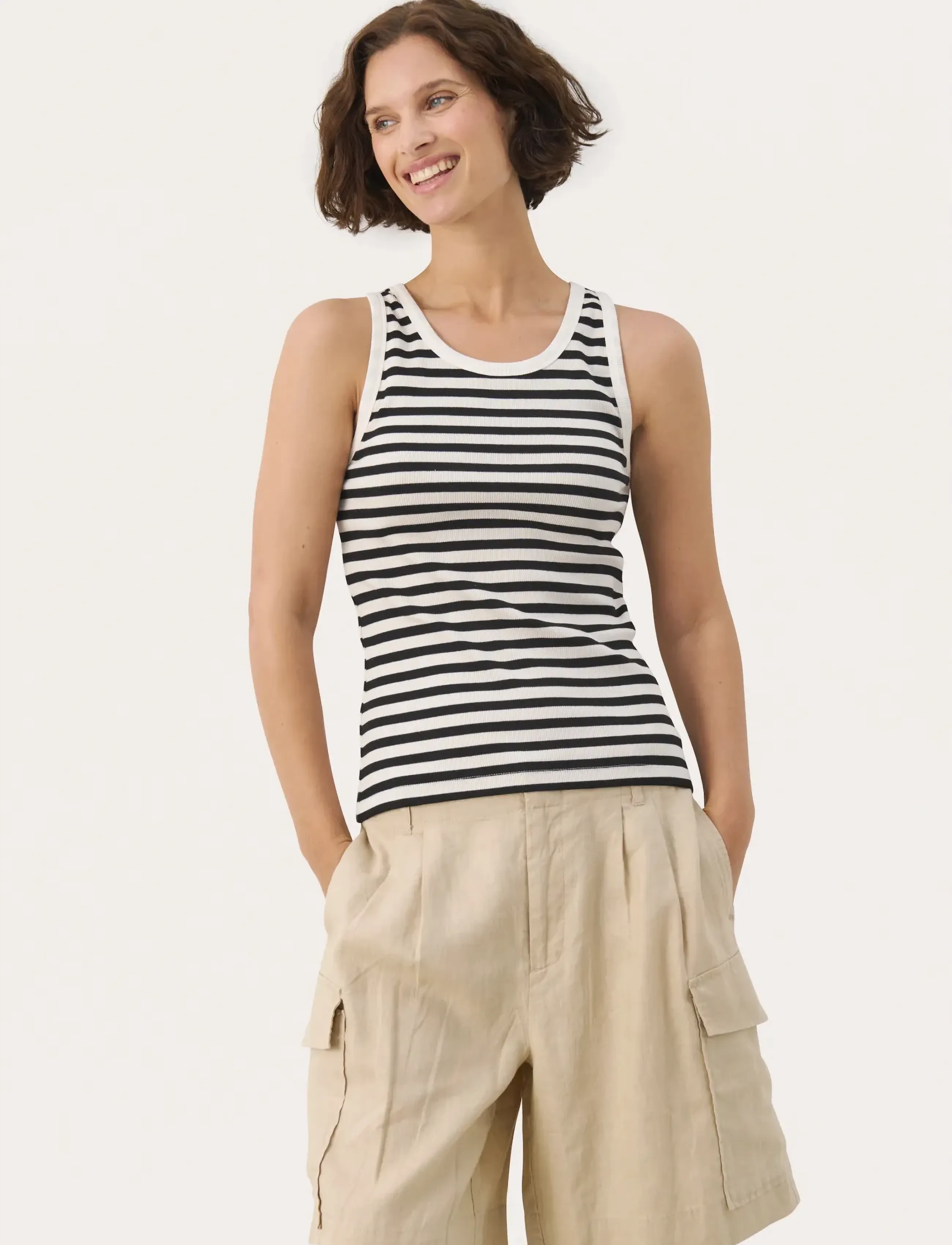 Part Two Greciaspw To, XS, Black, T-Shirts & Toppe > Uden Ærmer, Dame