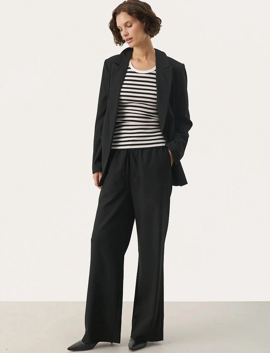 Part Two - GreciasPW TO - ermeløse topper - black stripe - 4