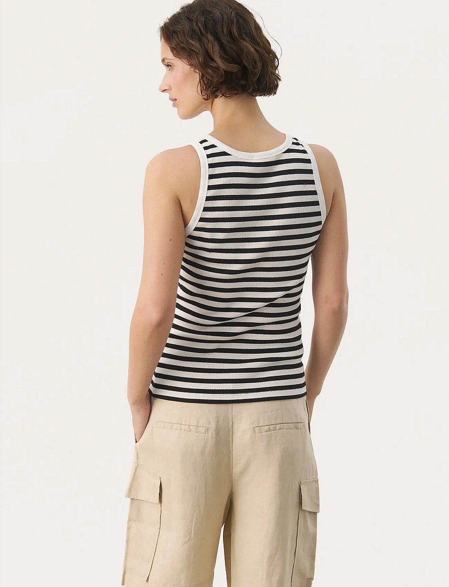 Part Two - GreciasPW TO - ermeløse topper - black stripe - 5