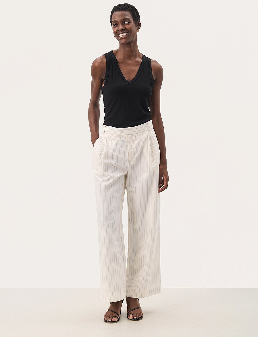 Part Two - RabiaPW PA - leinenhosen - whitecap gray stripe - 3