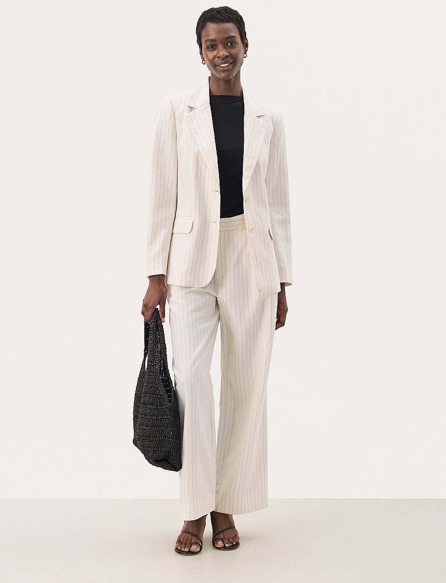 Part Two - RabiaPW PA - leinenhosen - whitecap gray stripe - 4