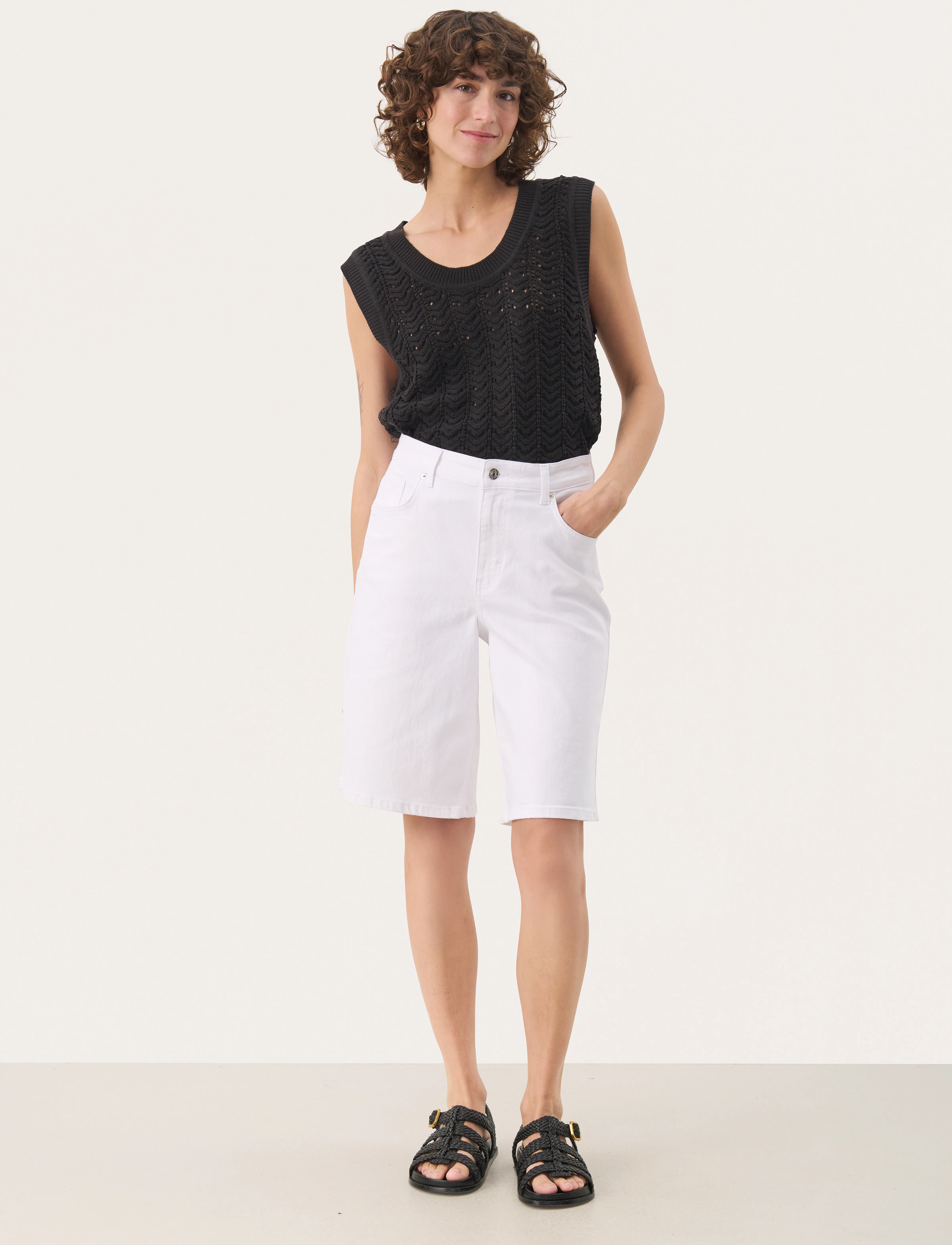 Part Two - RafaellaPW SHO - jeansshorts - bright white - 3