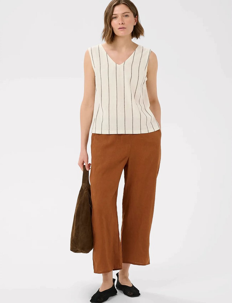 Part Two - RemiPW TO - Ärmellose tops - eggnog and brown stripe - 3