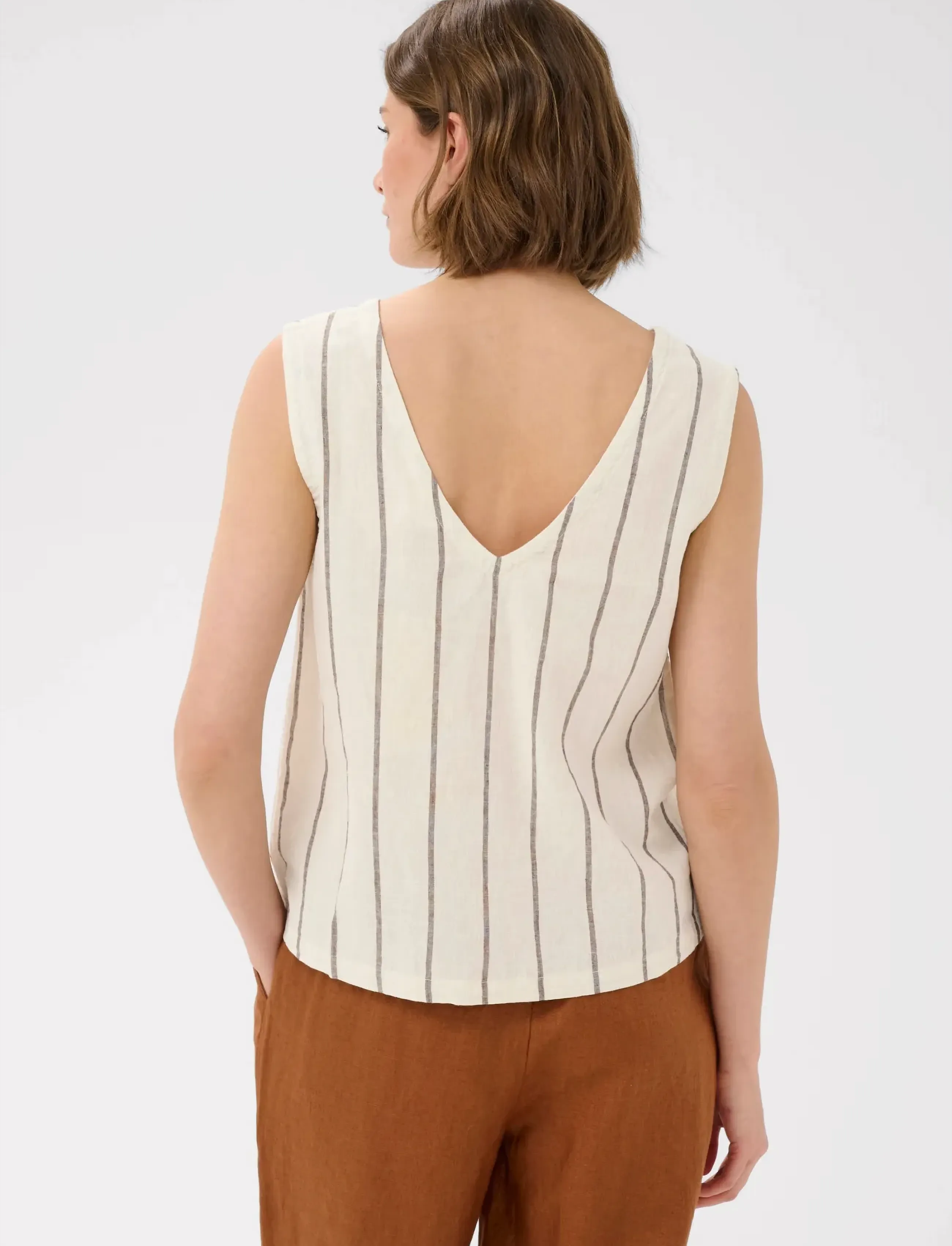 Part Two - RemiPW TO - Ärmellose tops - eggnog and brown stripe - 4