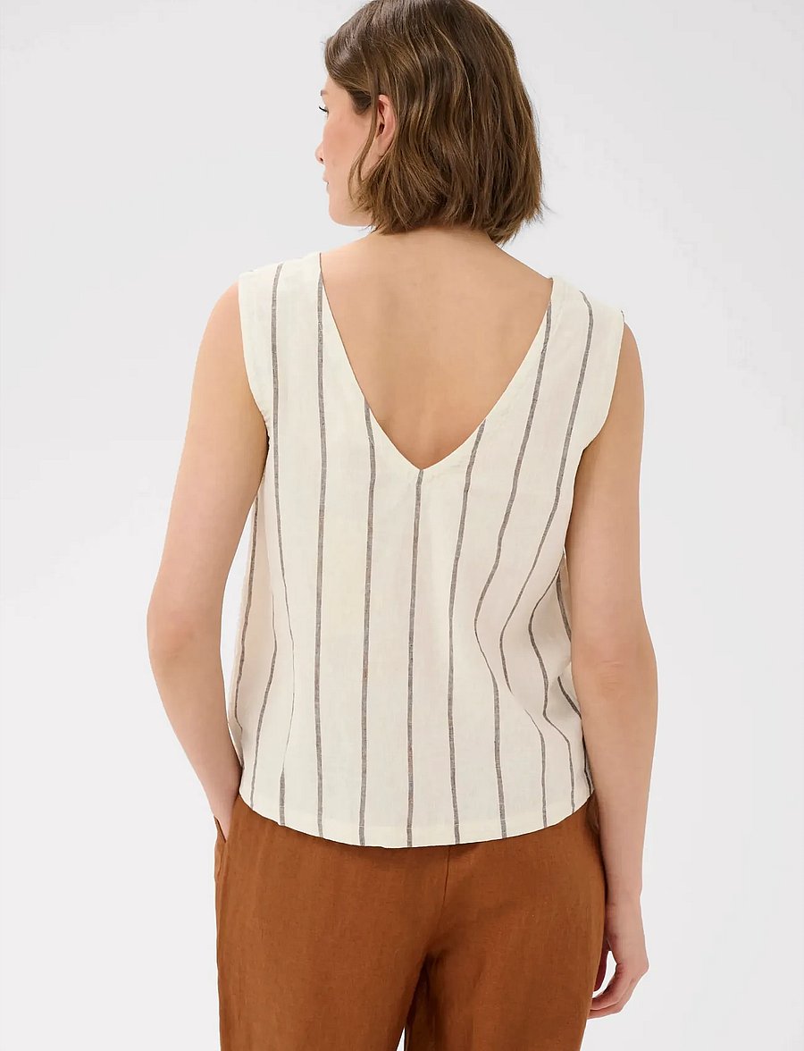 Part Two - RemiPW TO - Ärmellose tops - eggnog and brown stripe - 4