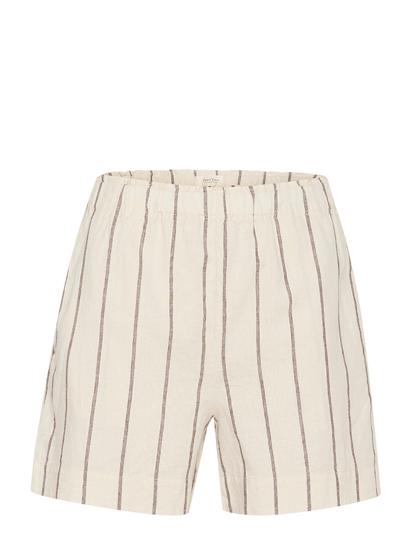 Part Two - RiggePW SHO - linneshorts - eggnog and brown stripe - 1