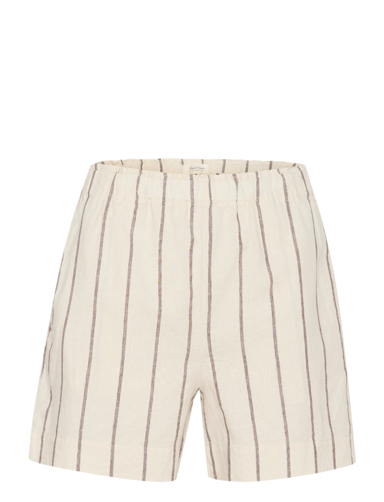 Part Two RiggePW SHO - Korte broeken - EGGNOG AND BROWN STRIPE / cream