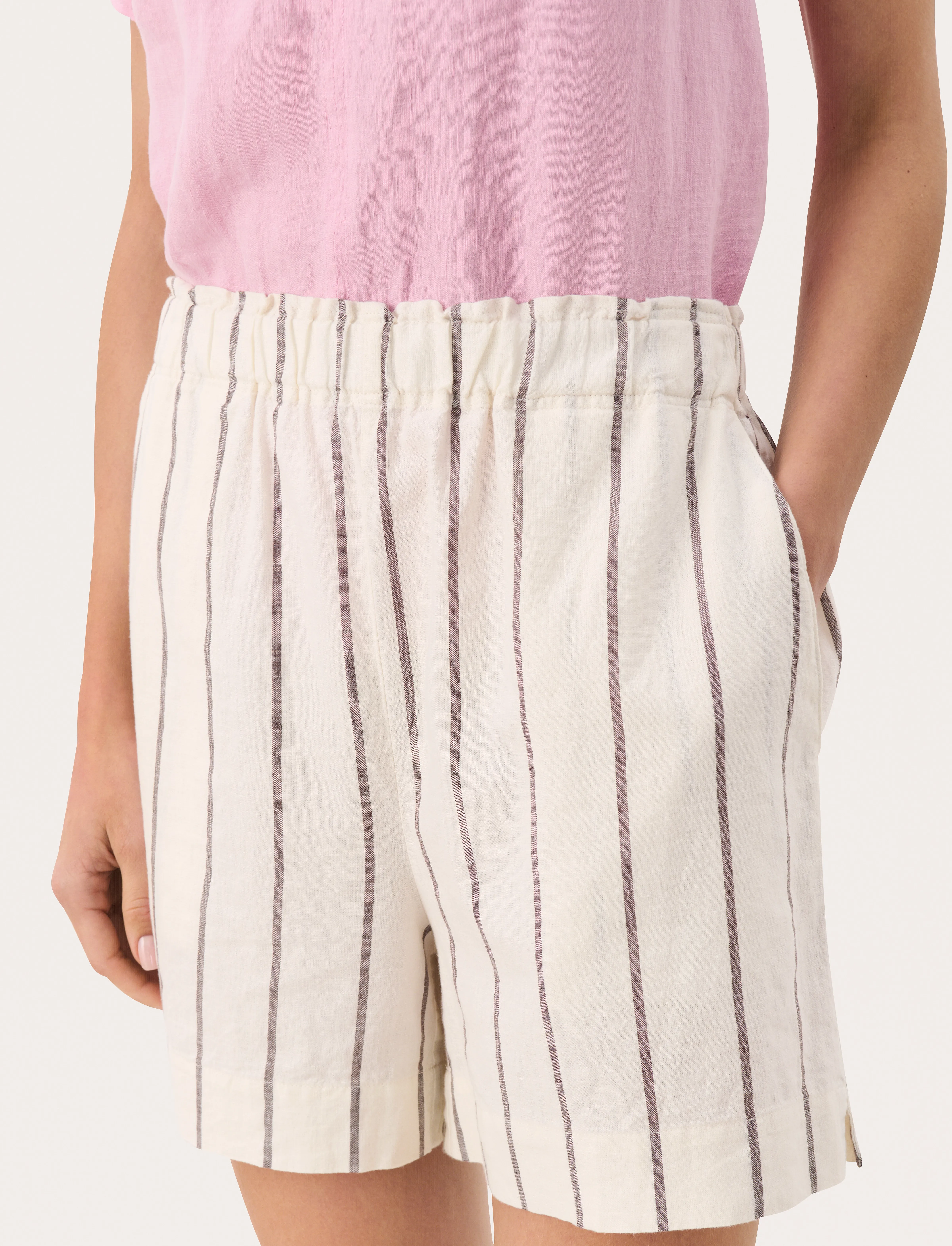 Part Two - RiggePW SHO - casual shorts - eggnog and brown stripe - 4