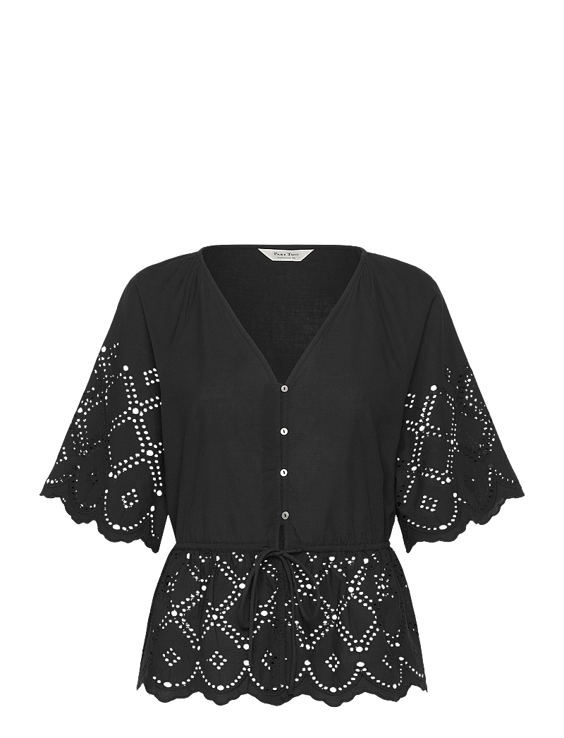 Part Two - RosaliePW BL - kortärmade blusar - black - 1