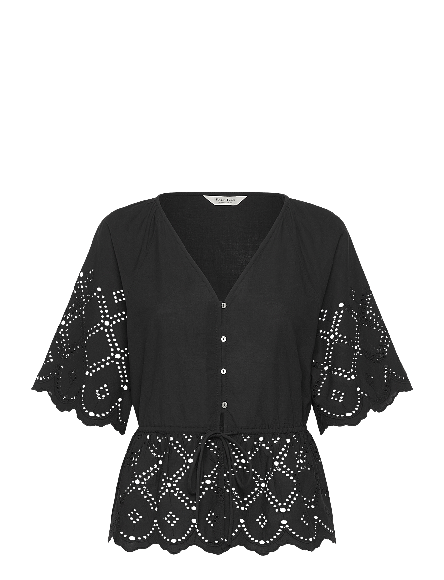 Part Two - RosaliePW BL - kurzärmelige blusen - black - 1