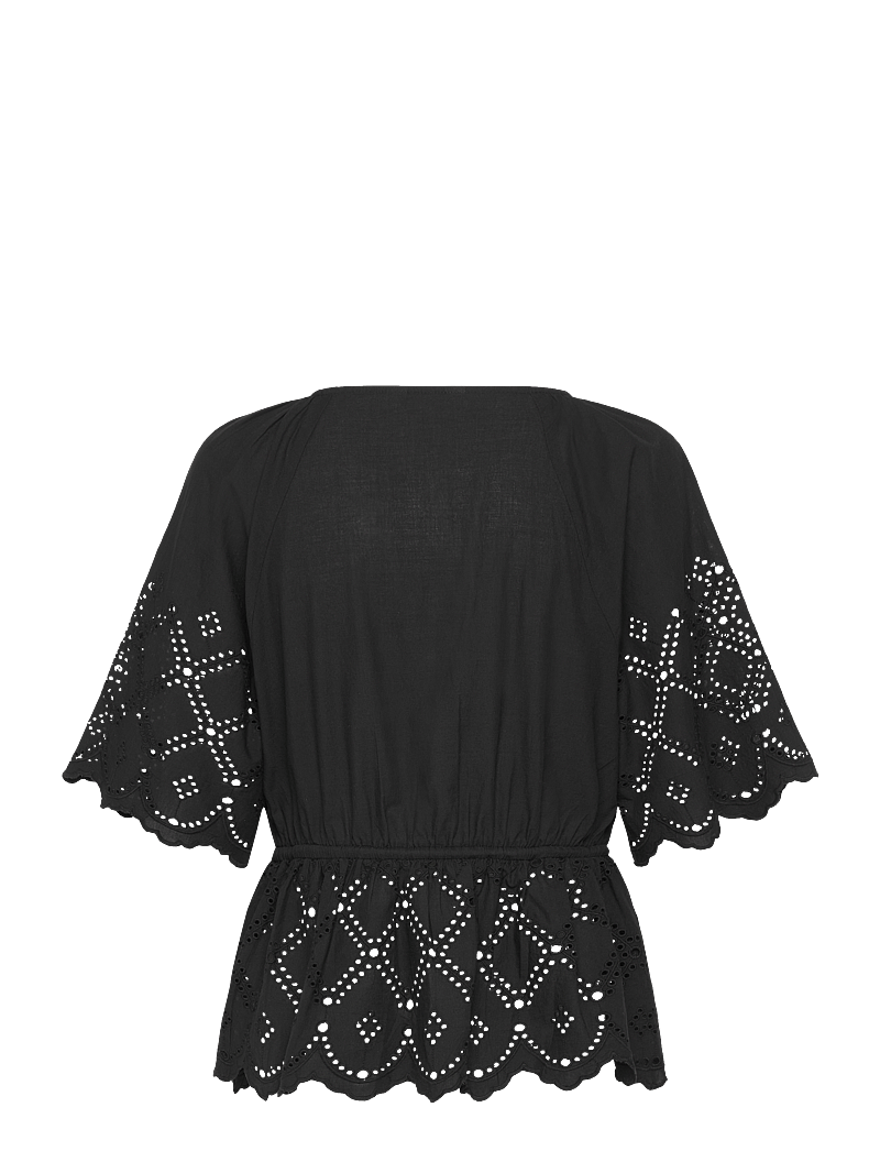 Part Two - RosaliePW BL - kortärmade blusar - black - 2