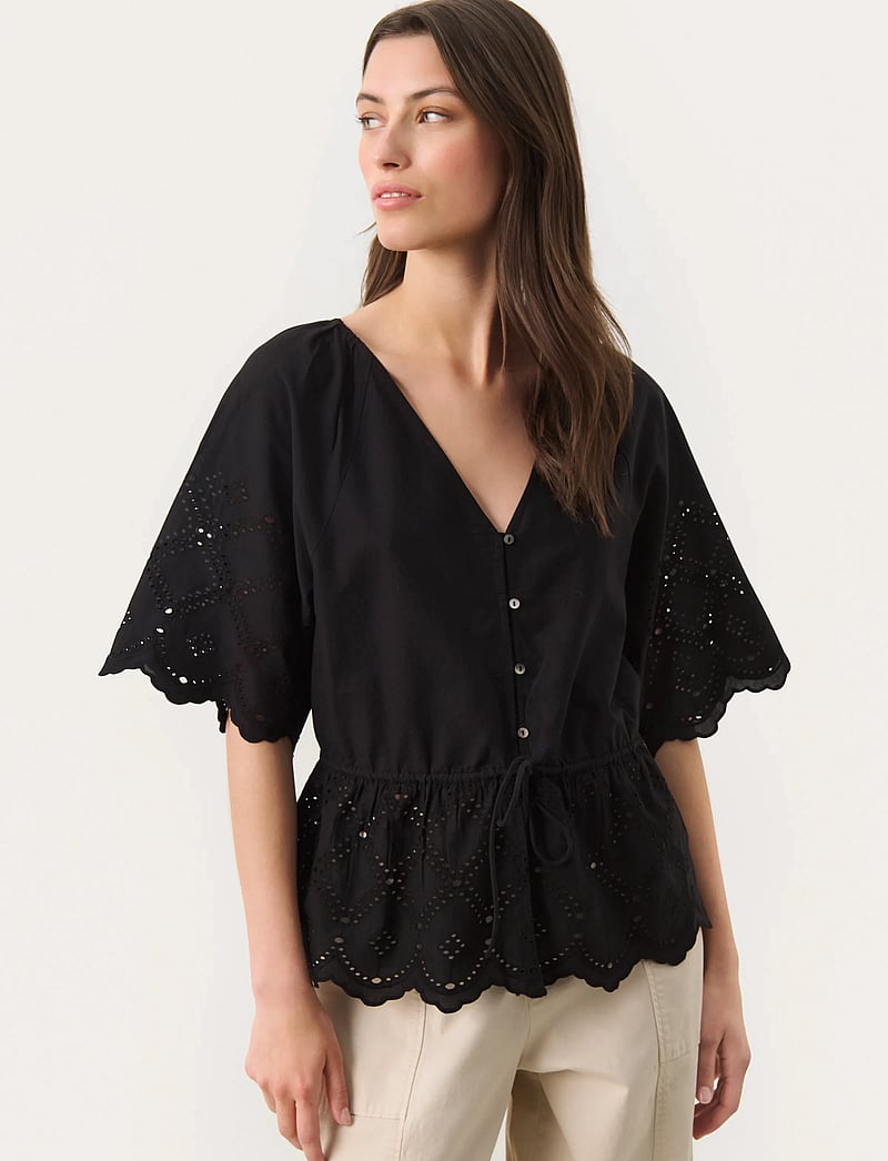 Part Two - RosaliePW BL - kortärmade blusar - black - 0