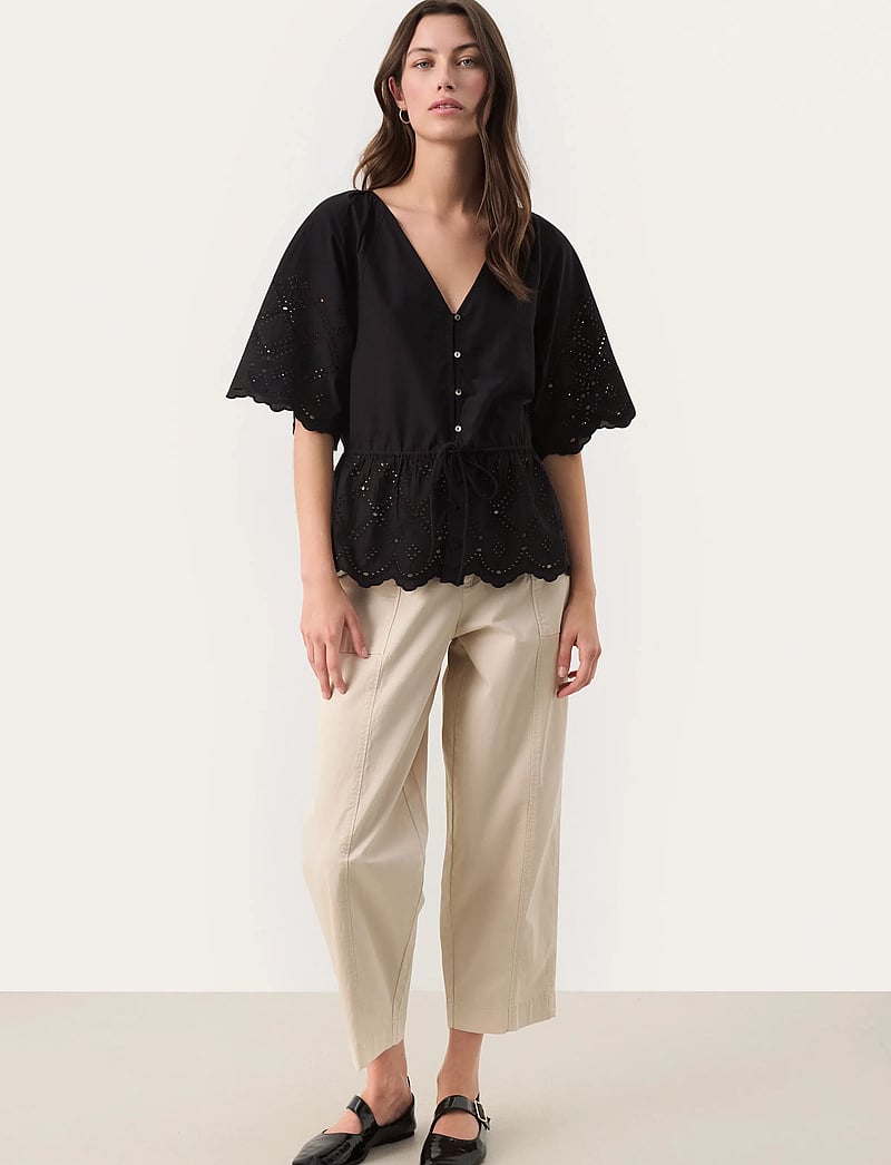 Part Two - RosaliePW BL - kortärmade blusar - black - 3