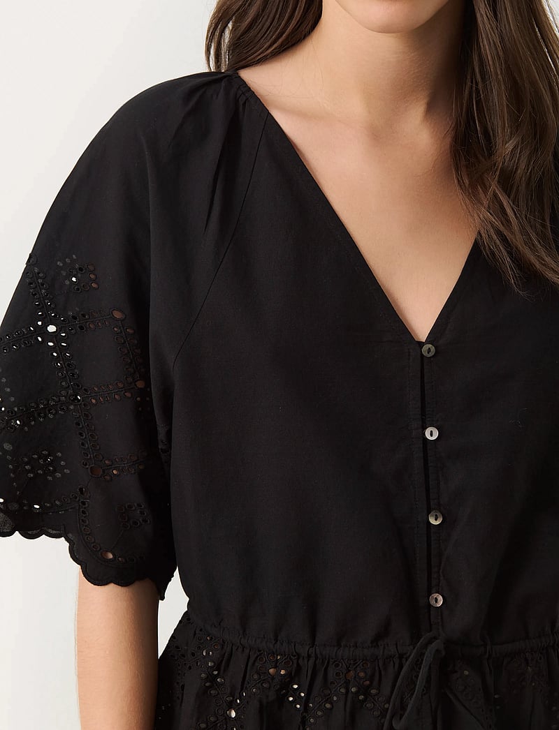 Part Two - RosaliePW BL - kortärmade blusar - black - 5