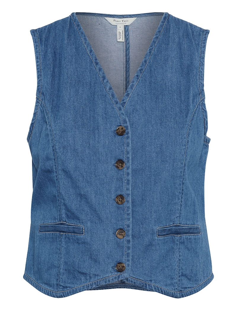 Part Two - RaisaPW WA - denim vests - light blue denim - 1