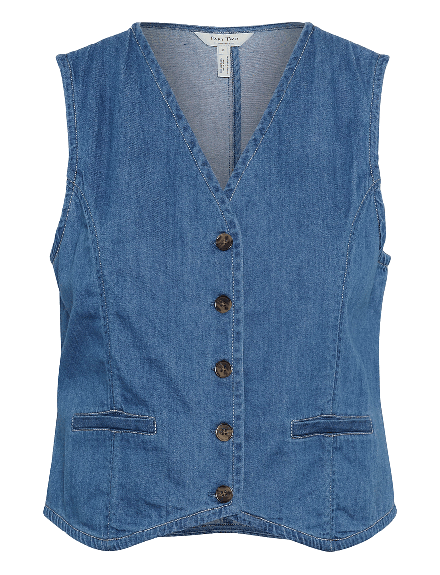 Part Two - RaisaPW WA - denim-westen - light blue denim - 1