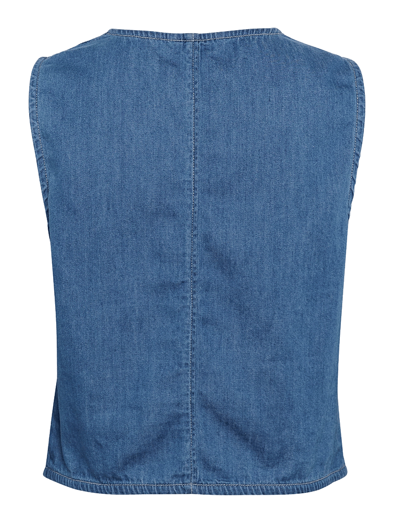 Part Two - RaisaPW WA - denim vests - light blue denim - 2