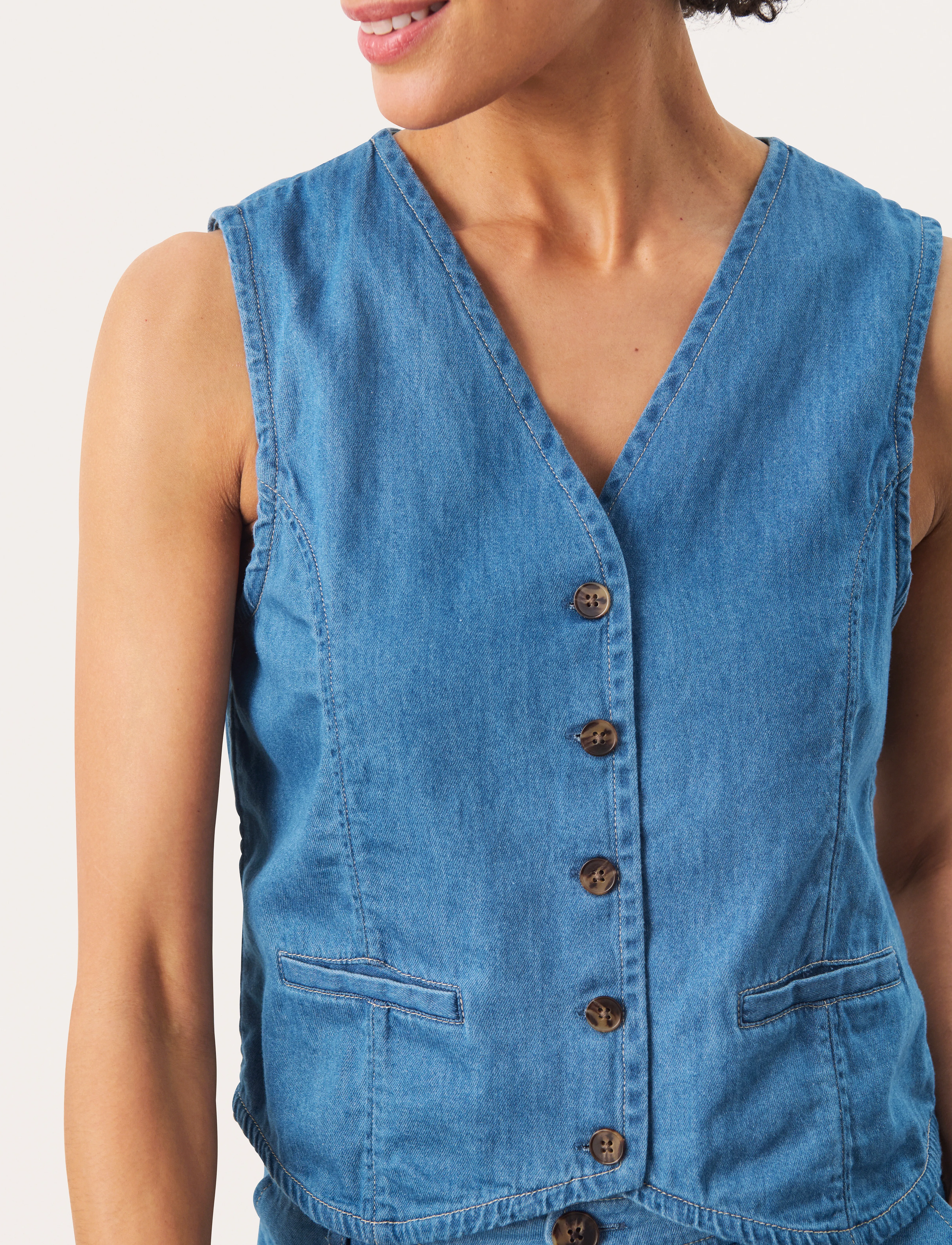 Part Two - RaisaPW WA - denim-westen - light blue denim - 4