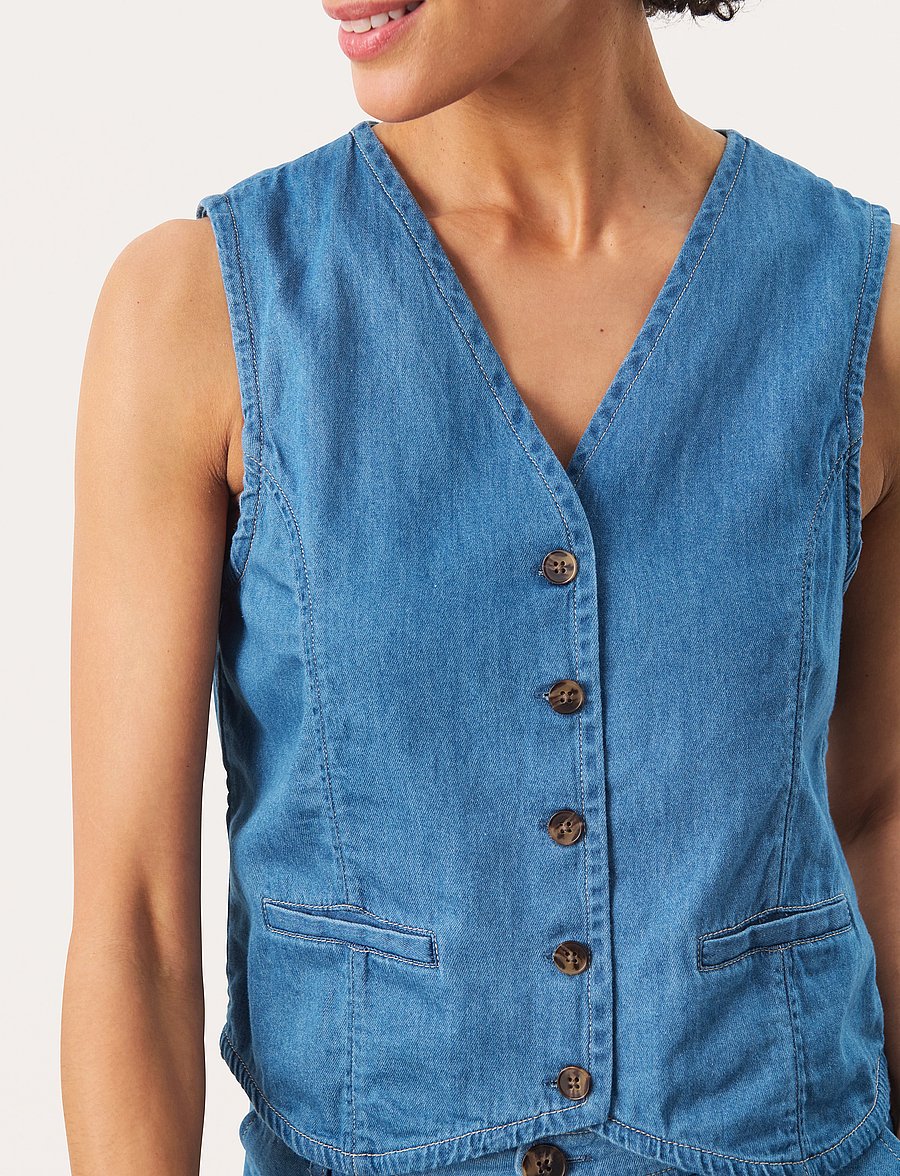 Part Two - RaisaPW WA - denim-westen - light blue denim - 4