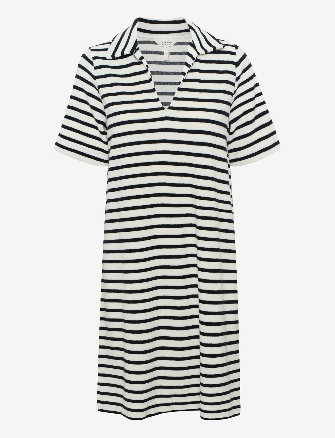 Part Two - RosittaPW DR - t-shirt-kleider - black and eggnog stripe - 0