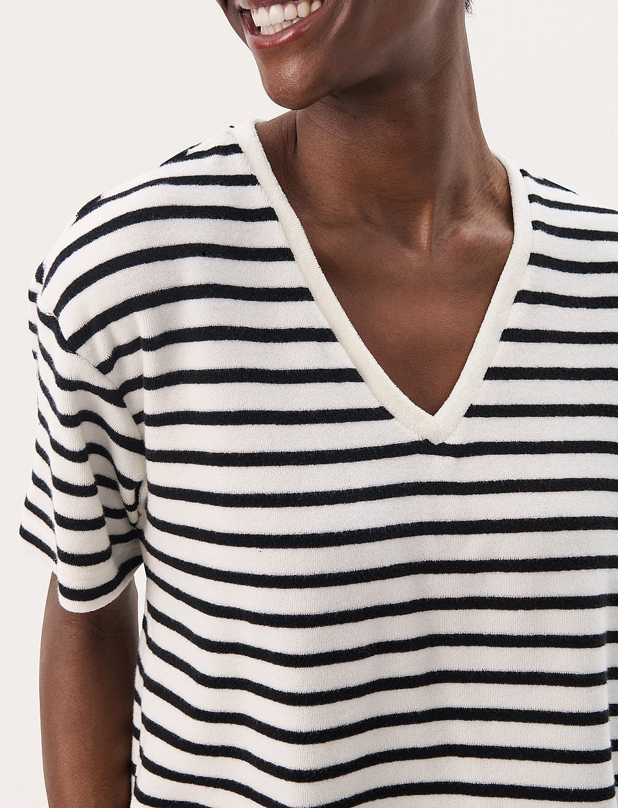 Part Two - RyliePW TS - t-shirts - black and eggnog stripe - 5