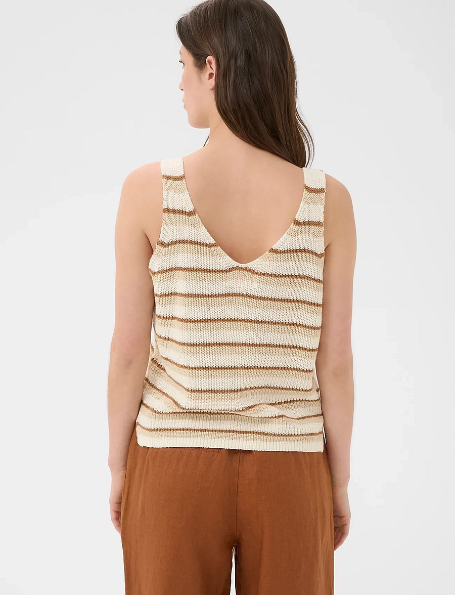 Part Two - RebeccaPW Top - Ärmellose tops - french oak stripe - 4