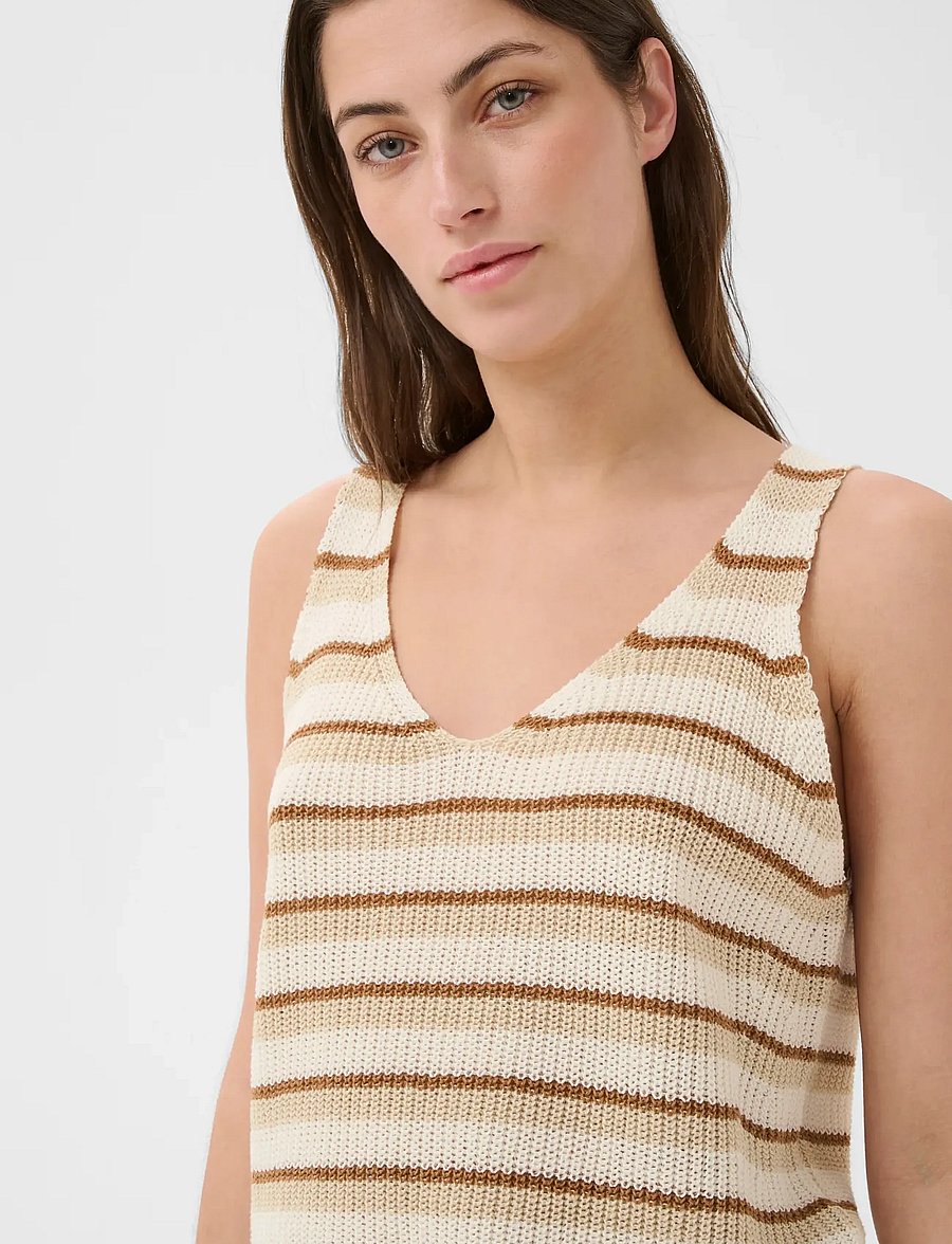 Part Two - RebeccaPW Top - Ärmellose tops - french oak stripe - 5