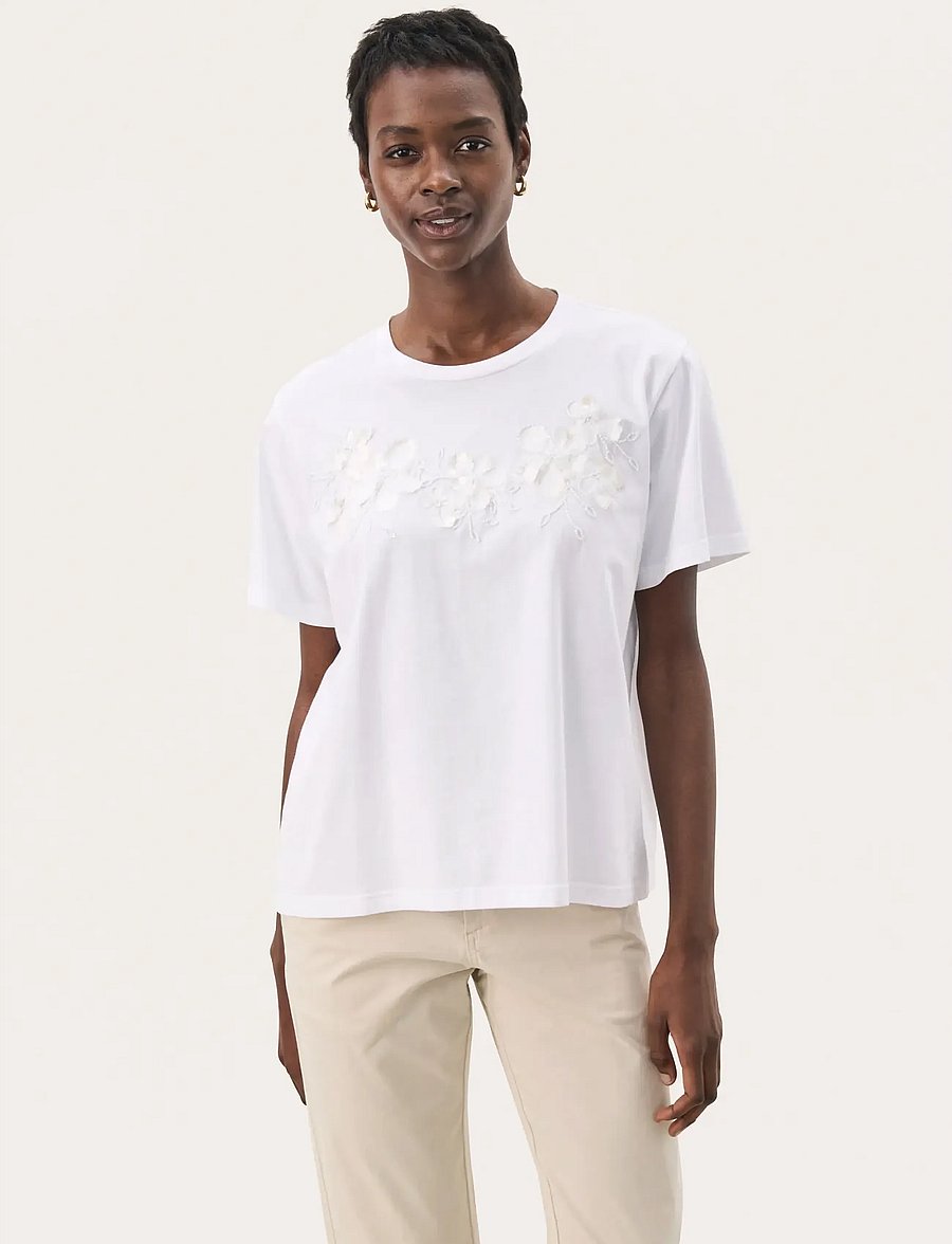 Part Two - NahidPW TS - t-shirts - bright white embellishment - 0