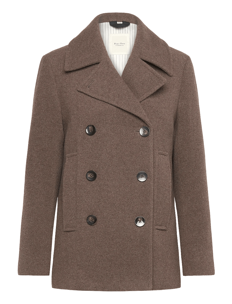 Part Two - SatinaPW OTW - vinterjackor - dark walnut melange - 1