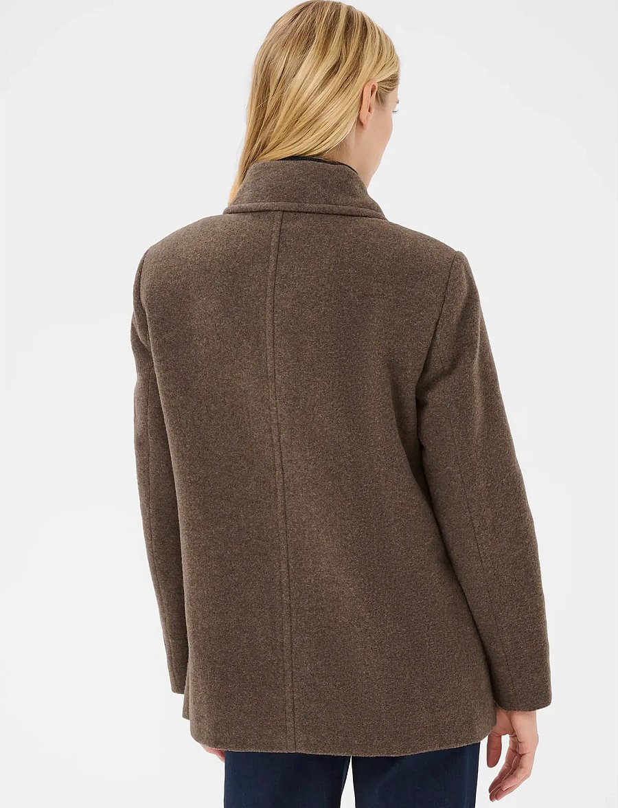 Part Two - SatinaPW OTW - vinterjackor - dark walnut melange - 5