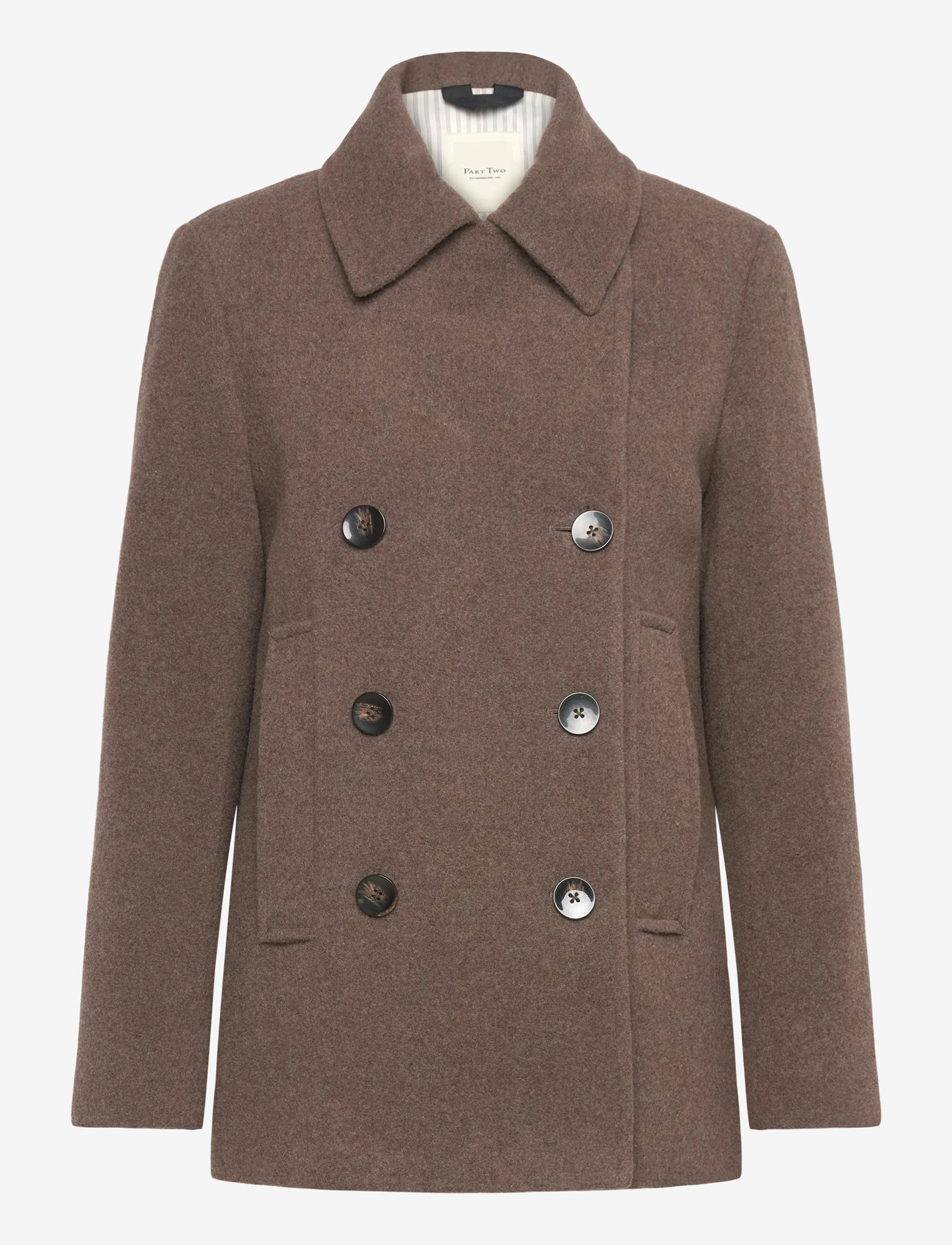 Part Two - SatinaPW OTW - herbstjacken - dark walnut melange - 3