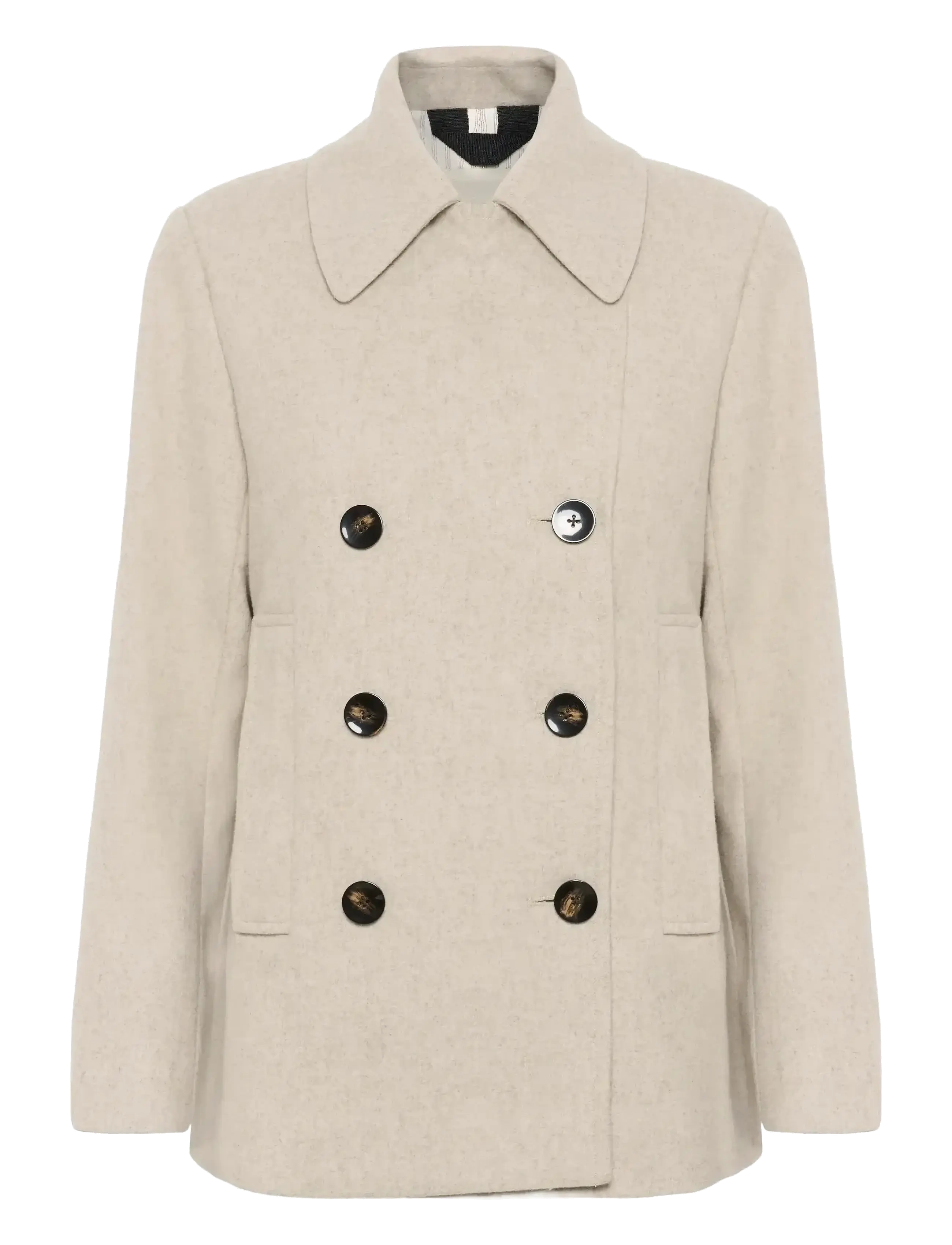 Part Two SatinaPW OTW - Jackets & Coats - PURE CASHMERE MELANGE / cream