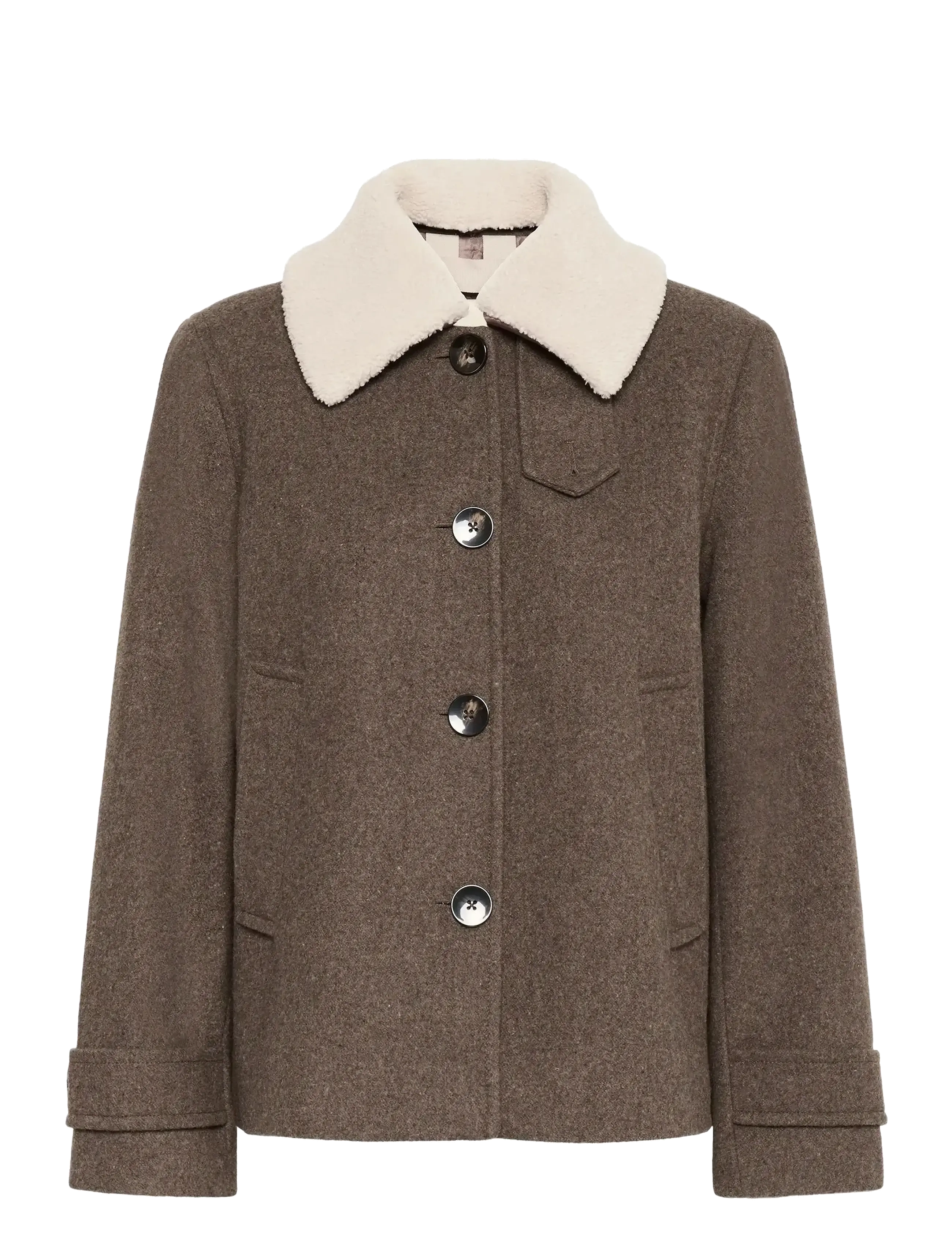 Part Two - SylviaPW OTW - winter jacket - dark walnut melange - 1