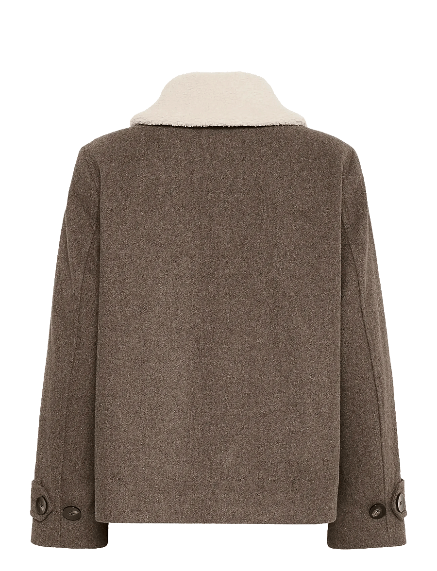 Part Two - SylviaPW OTW - winter jacket - dark walnut melange - 2
